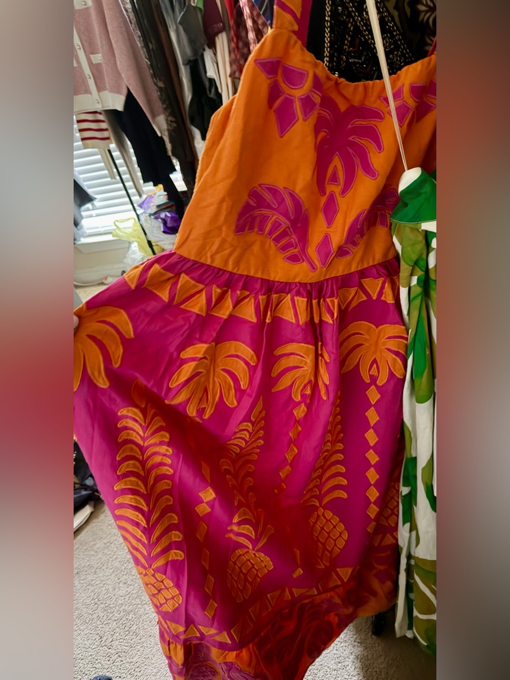 FARM Rio Orange and Magenta Tropical Strap Maxi Dress - Picture 4 of 5